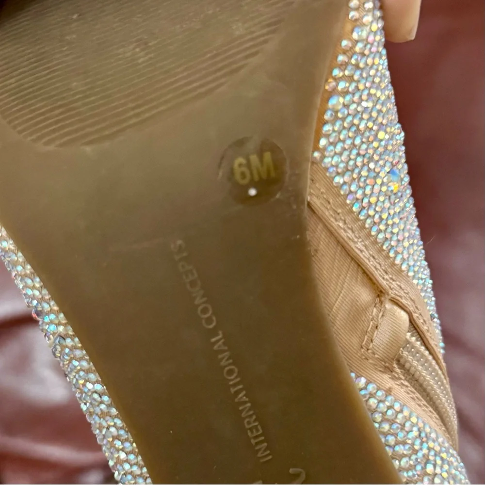 INC International Concepts Sparkling Rhinestone Heeled Boots - Picture 11 of 13